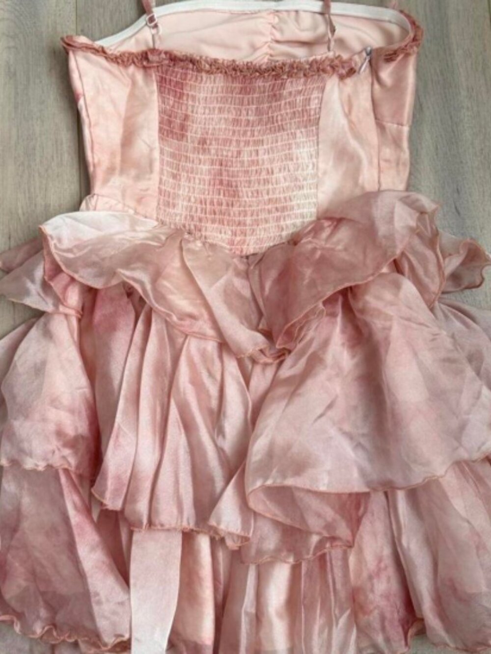 Pink tie-dye Ballet core dress with ruffles #tiedye #festival Size Small - Picture 2 of 2